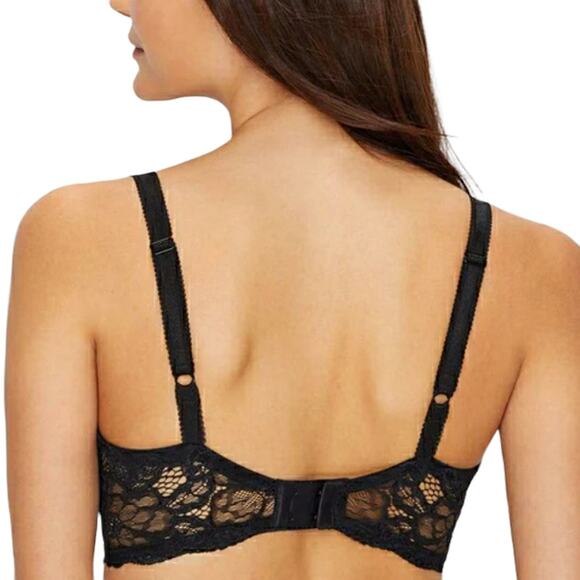 Wacoal black floral lace French Garden seamless underwire t-shirt bra Size 34DDD - Picture 5 of 9